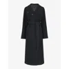 Whistles Omens  Morgan Funnel-neck Wool Coat In Black