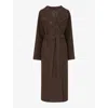 Whistles Womens Morgan Funnel-neck Wool Coat Cream In Cream