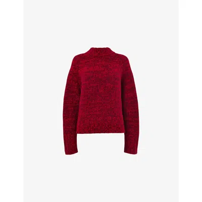 Whistles Womens Multi-coloured Chunky Wool Fleck Knitted Jumper Xs