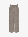 Whistles Womens Multi-coloured Dashed Leopard-print Relaxed-fit Woven Trousers In Multi-coloured