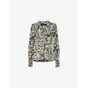 Whistles Womens Floral-print Button-down Woven Blouse Multi-coloured In Multi-coloured