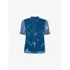 Whistles Sunbleached Floral Blouse In Multi-coloured