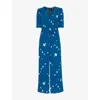 Whistles Womens Multi-coloured Floral-print Short-sleeve Woven Jumpsuit In Multi-coloured