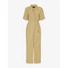 Whistles Omens  Kelly Tiger-print Short-sleeve Woven Jumpsuit
