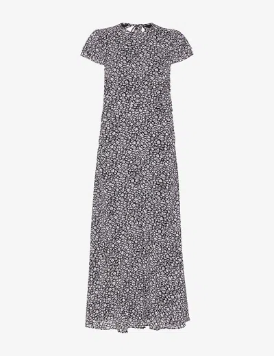 Whistles Womens Multi-coloured Lola Floral-print Woven Midi Dress