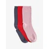 Whistles Omens  Ribbed Pack Of Three Cotton-blend Socks In Multi-coloured