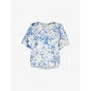 Whistles Omens  Rome-print Regular-fit Woven Blouse