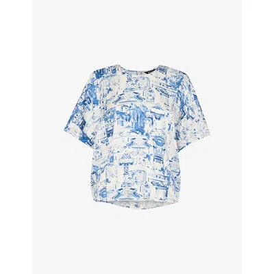 Whistles Omens  Rome-print Regular-fit Woven Blouse