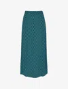 Whistles Womens Multi-coloured Star Check-print A-line Viscose Skirt In Multi-coloured
