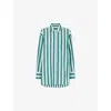 Whistles Omens  Stripe-pattern Oversized Cotton Shirt In Multi-coloured