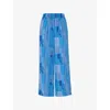 Whistles Omens  Striped Elasticated-waist Woven Trousers