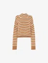 Whistles Striped Knitted Jumper In Multi-coloured