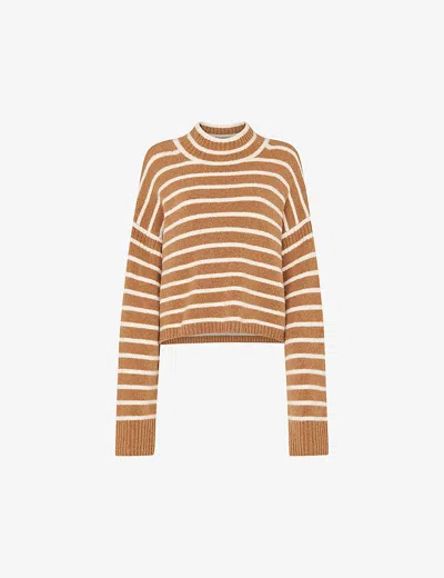 Whistles Striped Knitted Jumper In Multi-coloured
