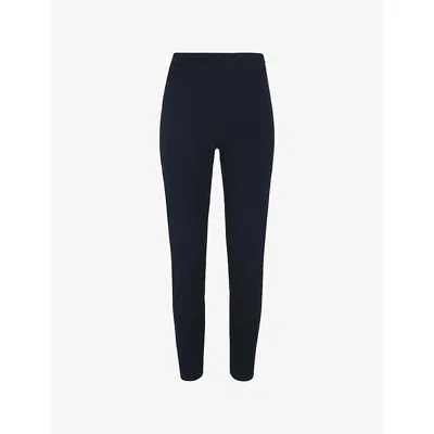 Whistles Womens Navy Super Slim-fit Stretch-cotton Trousers In Blue