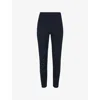 Whistles Womens Tapered-leg Slim-fit Stretch-cotton Trousers Navy In Navy