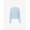 Whistles Womens Pale Blue Aria Ribbed Knitted Jumper Xs In Blue
