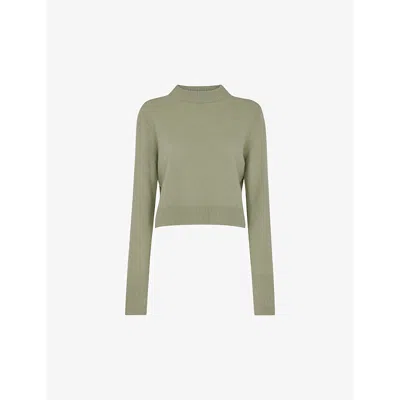 WHISTLES OMENS WHISTLES ROUND-NECK CROPPED WOOL JUMPER