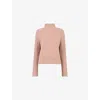 Whistles Womens Pink Funnel-neck Knitted Wool Jumper In Pink