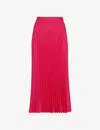 Whistles Katie Pleated Skirt In Pink