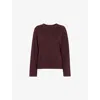 Whistles Womens Plum/claret Relaxed-fit Long-sleeve Cotton T-shirt In Multi