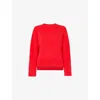 Whistles Womens Side-split Wool-blend Knitted Jumper Red In Red