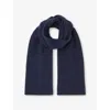 Whistles Womens Ribbed Wool Scarf Navy In Navy
