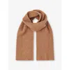 Whistles Womens Ribbed Wool Scarf Tan In Tan