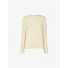 Whistles Womens Round-neck Long-sleeve Wool-blend Top Yellow In Yellow