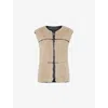 Whistles Womens Cream Rowena Panelled Faux-fur Waistcoat In Multi
