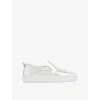 Whistles Omens  Kinsley Slip-on Low-top Leather Trainers In Silver