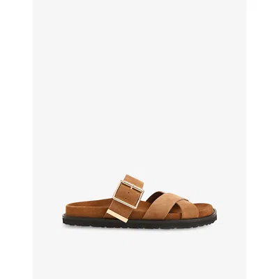 Whistles Omens  Celestine Buckle-detail Leather Slid In Tan