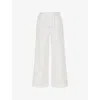 Whistles Leona Linen Blend Trouser In White
