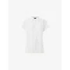 Whistles Womens White Nicola Button-through Short-sleeve Woven Shirt In White