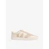 Whistles Womens White Panelled Suede And Leather Low-top Trainers Eur 36 / 3 Uk In Pattern