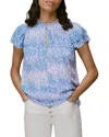 Whistles Woodland Animal Print Blouse In Multicolour