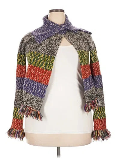 Pre-owned Whistles Wool Cardigan Sweater In Purple