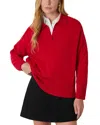 Whistles Wool Collar Neck Knit Sweater In Red