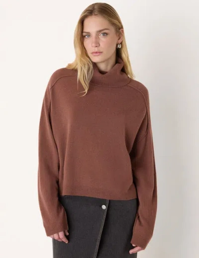 Whistles Wool Cowl Neck Knit Sweater In Brown