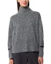 Whistles Wool Fleck Funnel Neck Sweater In Grey Multi