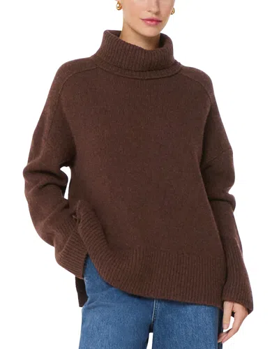 Whistles Wool Roll Neck Knit Sweater In Brown