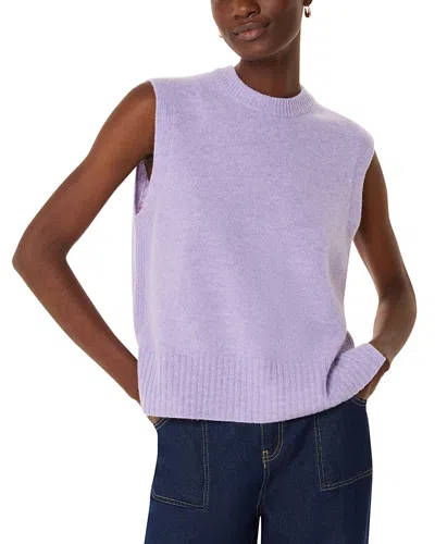 Whistles Wool Sleeveless Knit Tank Top In Lilac