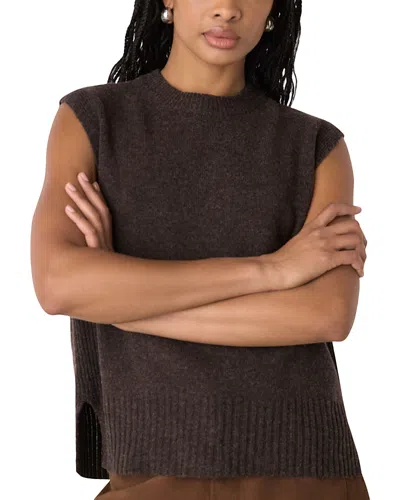 Whistles Wool Sleeveless Tank Sweater In Brown