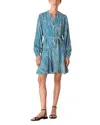 Whistles Womens Multi-coloured Zebra-print Tie-waist Woven Mini Dress In Blue