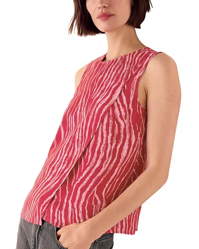 Whistles Zebra Layered Tank Top In Red