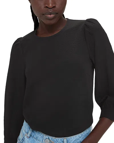 Whistles Zenni Textured Blouse In Black