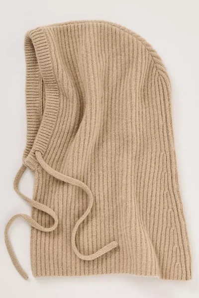White & Warren Cashmere Balaclava In Brown