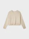 White & Warren Cashmere Saddle Shoulder V Neck In Natural Heather In Neutral