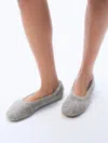 White & Warren Cashmere Slippers In Grey In Gray