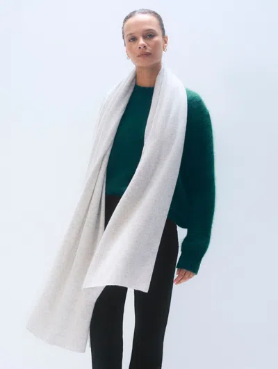 White & Warren Cashmere Travel Wrap In Misty Grey Heather