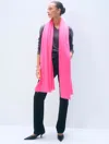 White & Warren Cashmere Travel Wrap In Neon Pink Sunrise